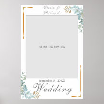 Waterverf Wedding Photo Prop Poster