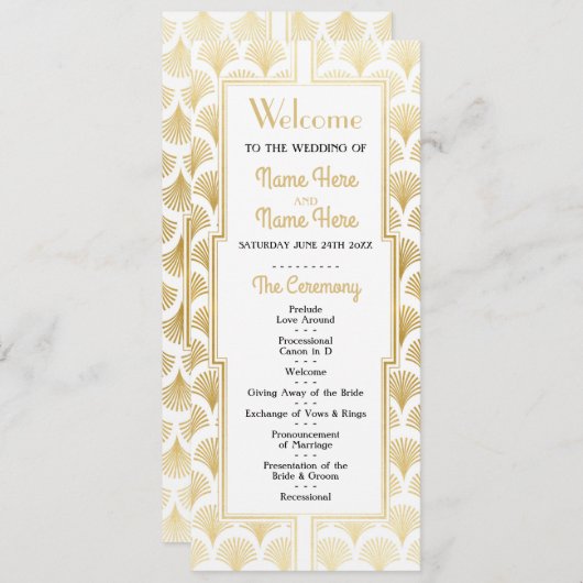 Waterverf Wedding Program uit 1920 Programma (Voorkant / Achterkant)