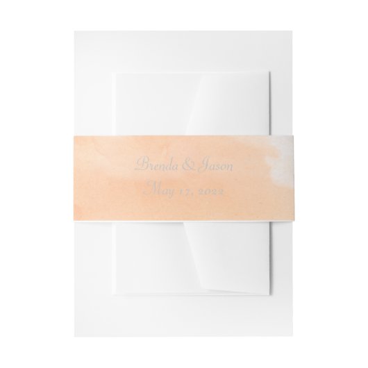 Waterverf Wedding Uitnodigingen Wikkel (Voorkant Voorbeeld)