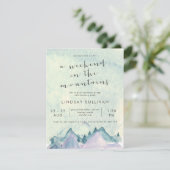 Waterverf Weekend in de bergen Bachelorette Kaart (Staand voorkant)