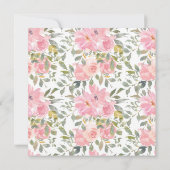 Waterverf weelderig blush roze Vrijgezellenfeest Kaart (Achterkant)