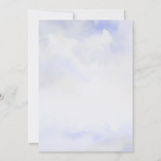 Waterverf weide Landschap bruiloft uitnodiging (Achterkant)