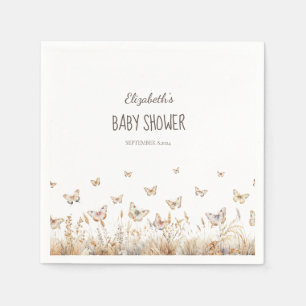 Waterverf weide vlinders servet