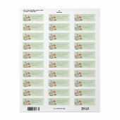 Waterverf weide wildbloemen retourlabel etiket (Full Sheet)