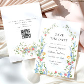 Waterverf Weide Wilde Bloem Bohémien Huwelijk Save The Date