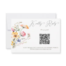Waterverf Weide Wilde Bloemen Trouw QR Code