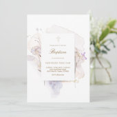 waterverf weidebloemen Baptisme Kaart (Staand voorkant)