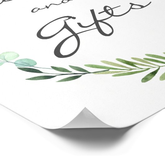 Waterverf weke Kaarten en cadeautjes weddenschap P Poster (Hoek)