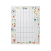 Waterverf wekelijkse planner notitieblok (Gedraaid)