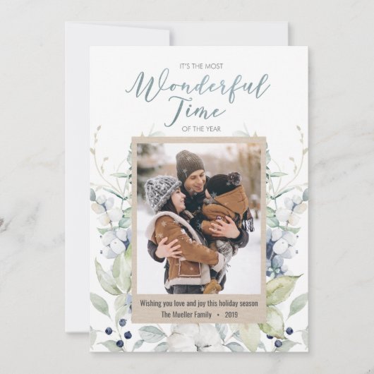 Waterverf Wenskaart voor kerstfeestdag (Voorkant)