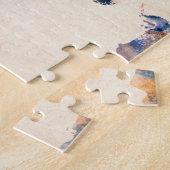 waterverf wereldkaart legpuzzel (Zijkant)