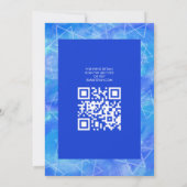 Waterverf Wervelt Aangepaste QR CODE Bar Bat Mitzv Kaart (Achterkant)