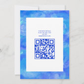 Waterverf Wervelt Aangepaste QR CODE Bar Bat Mitzv Kaart (Achterkant)