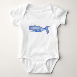 Waterverf Whale baby kleding Romper