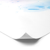 Waterverf Whale Sketch. Klein Poster (Hoek)