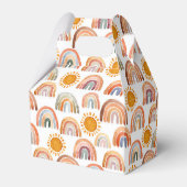 Waterverf Whimsical Boho Rainbow en Sun Bedankdoosjes (Achterkant)