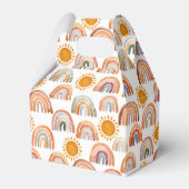 Waterverf Whimsical Boho Rainbow en Sun Bedankdoosjes (Voorkant Zijde)