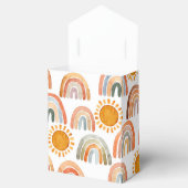Waterverf Whimsical Boho Rainbow en Sun Bedankdoosjes (Geopend)