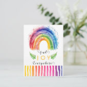 Waterverf Whimsical Boho Rainbow Wenskaart Kaart (Staand voorkant)