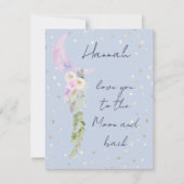 Waterverf Whimsical Love U to Moon and Back (Voorkant)