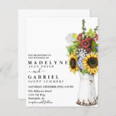 Waterverf Whimsical Sunflower Rustic Floral (Voorkant / Achterkant)