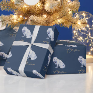 Waterverf White Arctic Fox Christmas Cadeaupapier
