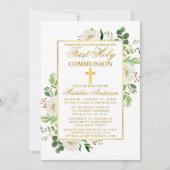 Waterverf White Floral Greenery First Community Kaart (Voorkant)