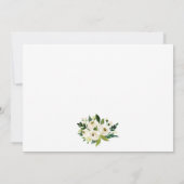 Waterverf White Floral Greenery Wedding Bedankkaart (Achterkant)