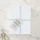 Waterverf White Floral Lijst Wedding Cadeaulabel (Met Touw)