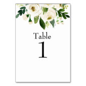 Waterverf White Floral Wedding Kaart (Achterkant)