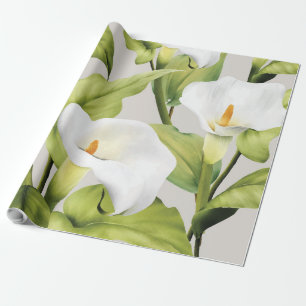 Waterverf White Lily 3 Cadeaupapier
