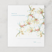 Waterverf White Magnolia Weddenschap Place Card (Buitenkant ongevouwen)