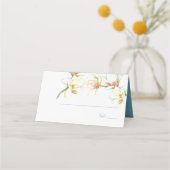 Waterverf White Magnolia Weddenschap Place Card (Voorkant)