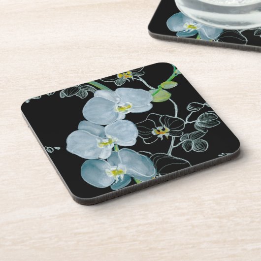 Waterverf White Orchids Pattern Drankjes Onderzetter (Linkerzijde)