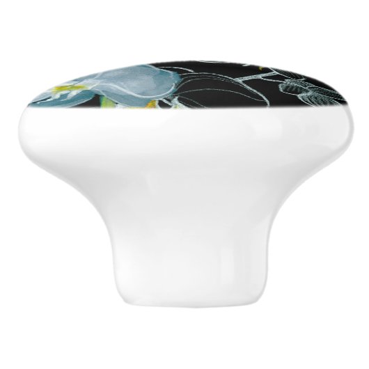Waterverf White Orchids Pattern Keramische Knop (Zijkant)