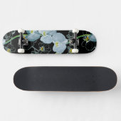 Waterverf White Orchids Pattern Skateboard (Horizontaal)