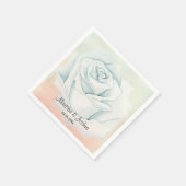 Waterverf White Rose Servet (Hoek)