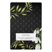 Waterverf White Snowdrups en Laurel Damask Mini Klembord (Achterkant)