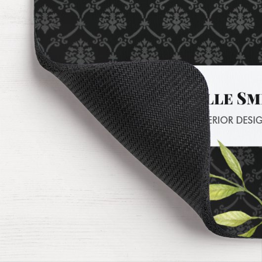 Waterverf White Snowdrups en Laurel Damask Muismat (Hoek)