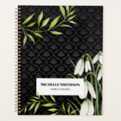 Waterverf White Snowdrups en Laurel Damask Planner (Voorkant)