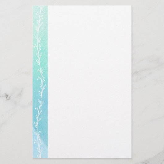 Waterverf White wijnstationery Briefpapier (Voorkant)
