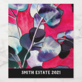 Waterverf Wijn Etiket (Enkel label)