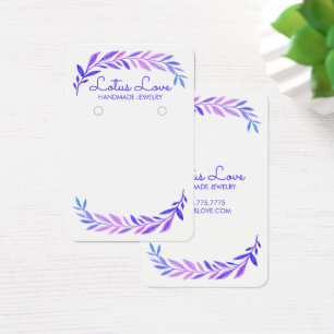 Waterverf Wijnstok Oorbel Ketting Sieraden Display Visitekaartje
