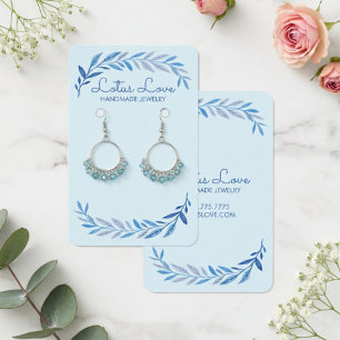 Waterverf Wijnstok Oorbellen Ketting Sieraden Disp Visitekaartje