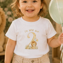 Waterverf Wild en Twee Tweede Verjaardag Baby Shir