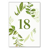 Waterverf Wild Green Foliage Custom Wedding Kaart (Achterkant)