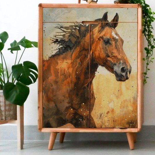 Waterverf Wild Horse Decoupage Tissuepapier