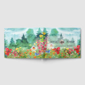 Waterverf Wild Meadow | Wildbloemen bruiloft Gastenboek (Volledig)