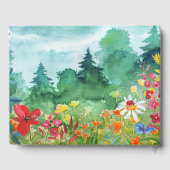 Waterverf Wild Meadow | Wildbloemen bruiloft Gastenboek (Achterkant)