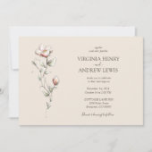 Waterverf wild roos Weddenschap Kaart (Voorkant)